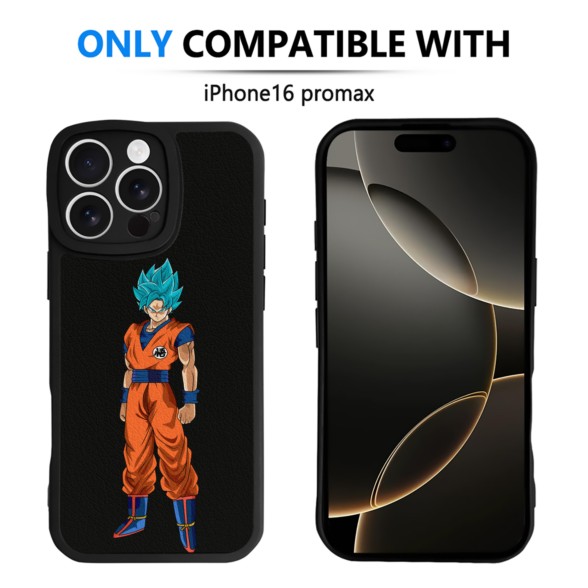 （画像用） ドラゴンボール 孫悟空（そん ごくう）Son Goku カカロット DRAGON BALL Kakarotto 【iPhone 16シリーズ対応】シリコンスマホケース（レザー調） 材質：シリコン